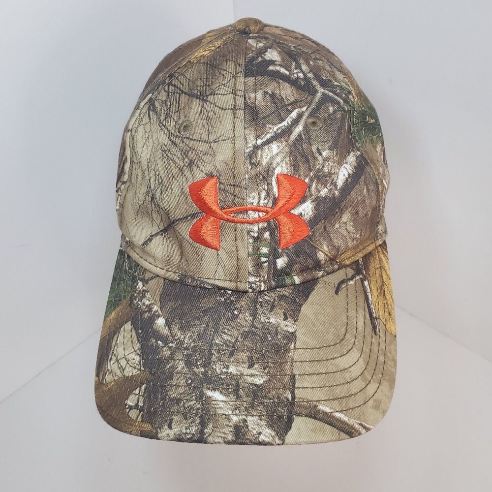 Under Armour Hat Cap Snap Back Green Camo Camouflage One Size Hunting Outdoors